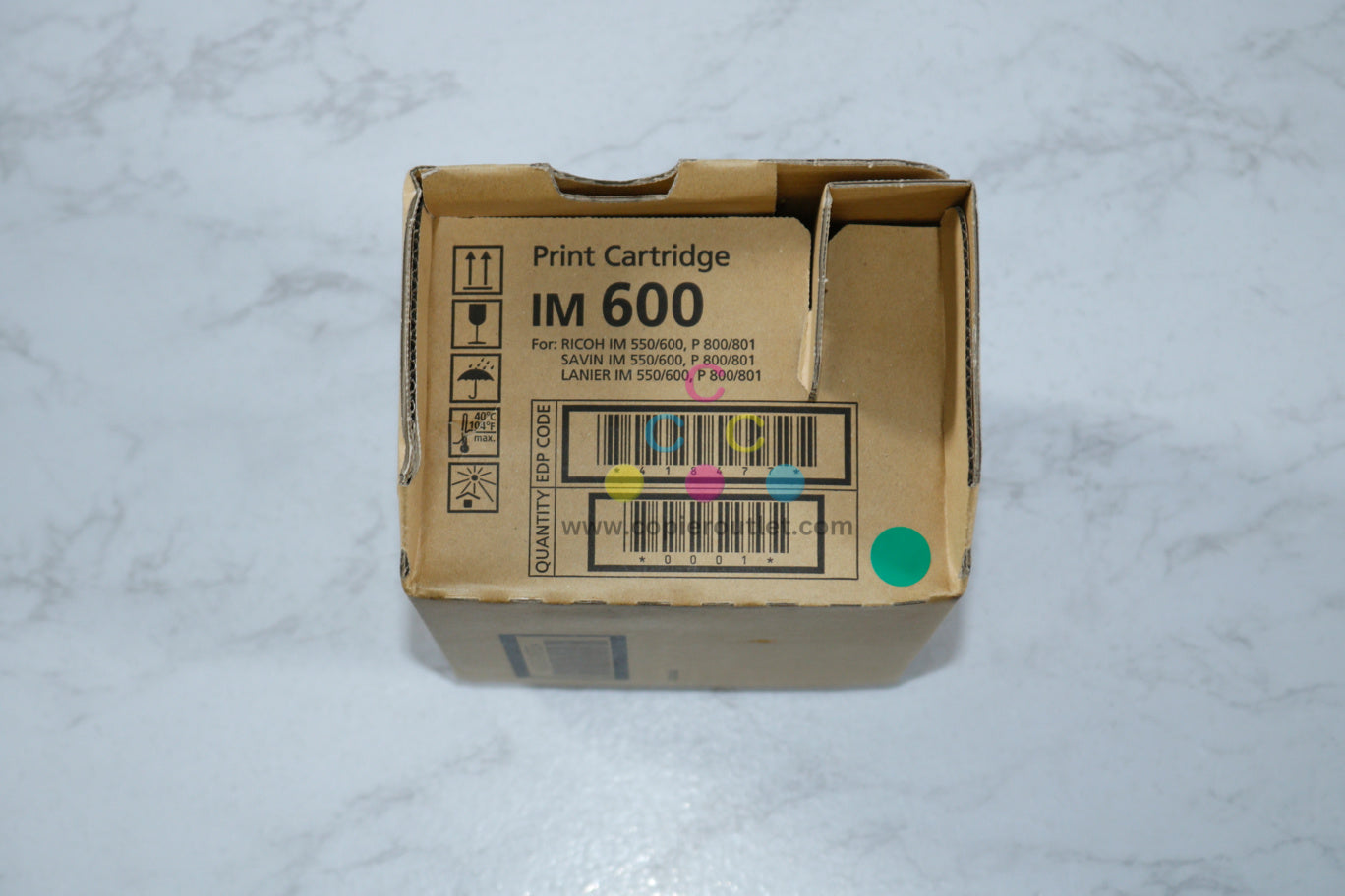 New OEM Ricoh Savin Lanier  IM 600, IM 550F,P800,P801 Black Print Cartridge 418477