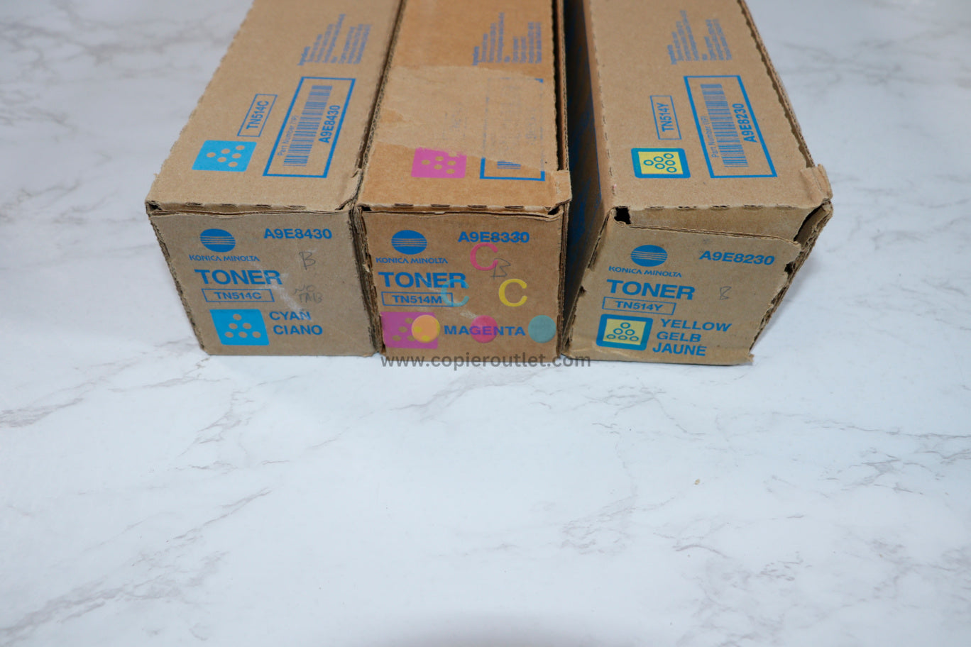 Cosmetic OEM Konica Minolta BizHub C458,C558,C658 TN514CMY Toner Set