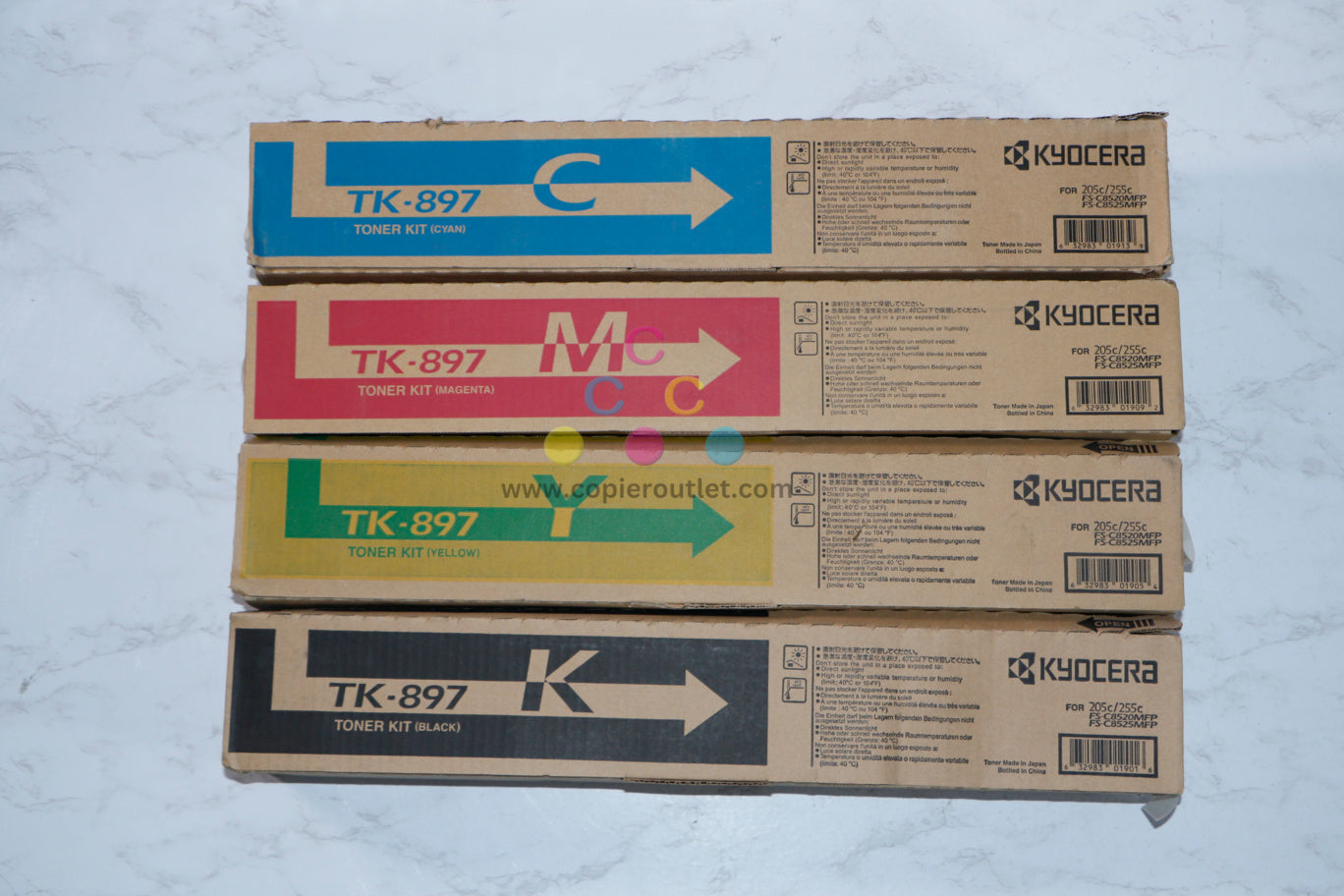 OEM Kyocera FS-C8520MFP,FS-C8525MFP,TASKalfa205c,255c TK-897 CMYK Toner Kit