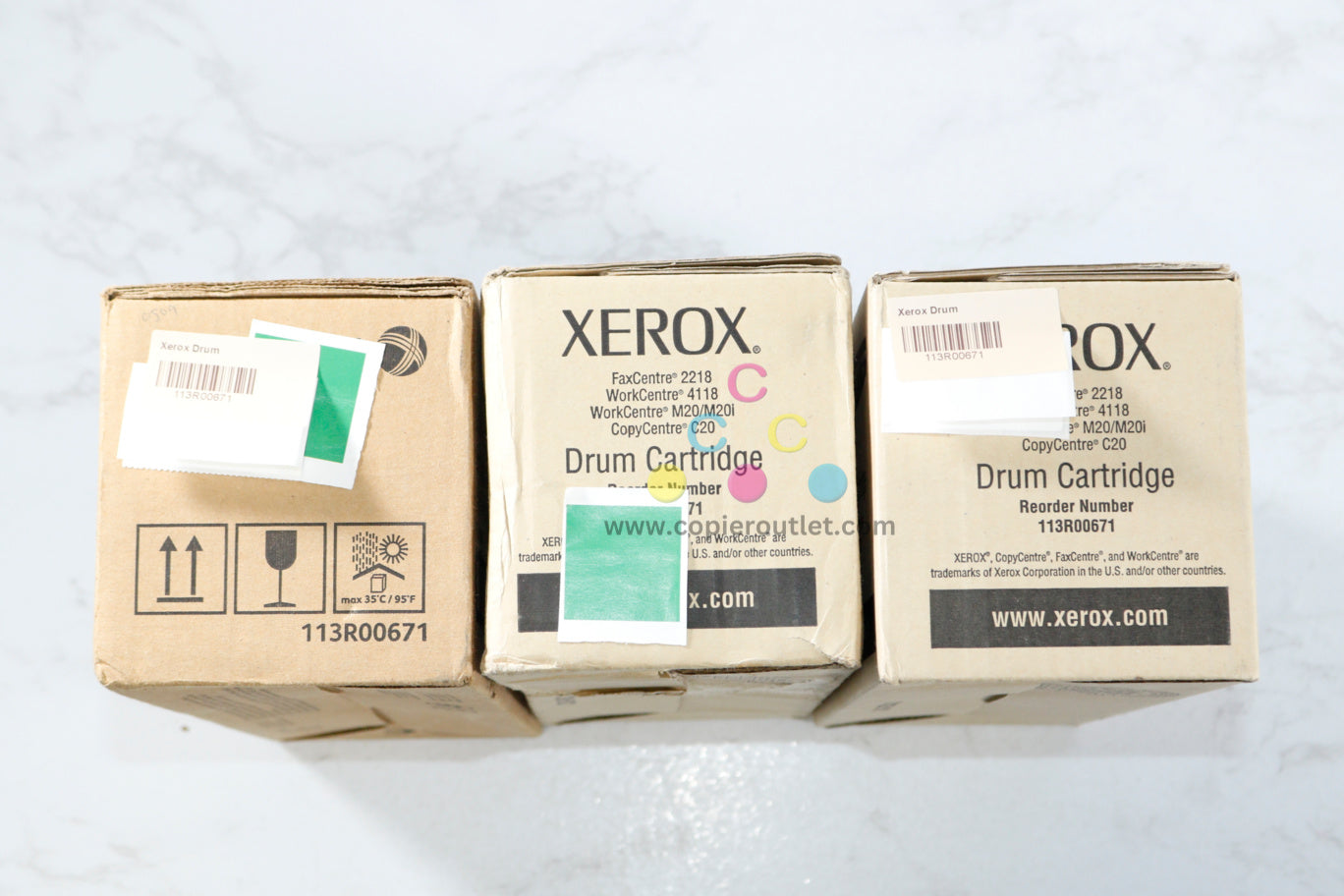 3 Cosmetic OEM Xerox WorkCentre 4118,M20,C20 Black Drum Unit 113R00671 (113R671)