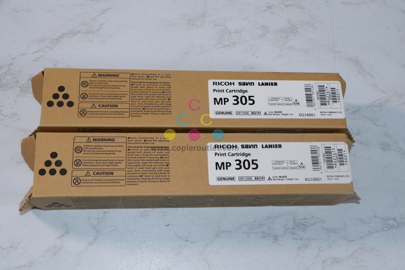 2 New OEM Ricoh MP 305SPF Black Toner Cartridges 842141 Same Day Ship