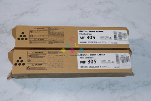 2 New OEM Ricoh MP 305SPF Black Toner Cartridges 842141 Same Day Ship