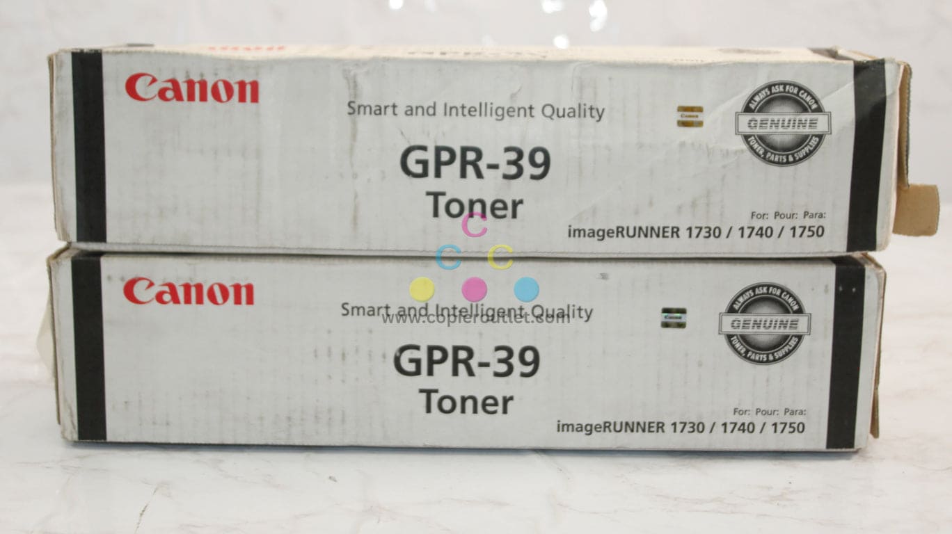 2 New OEM Canon imageRUNNER 1730,1740iF,1750 Black Toners GPR-39K  2787B003