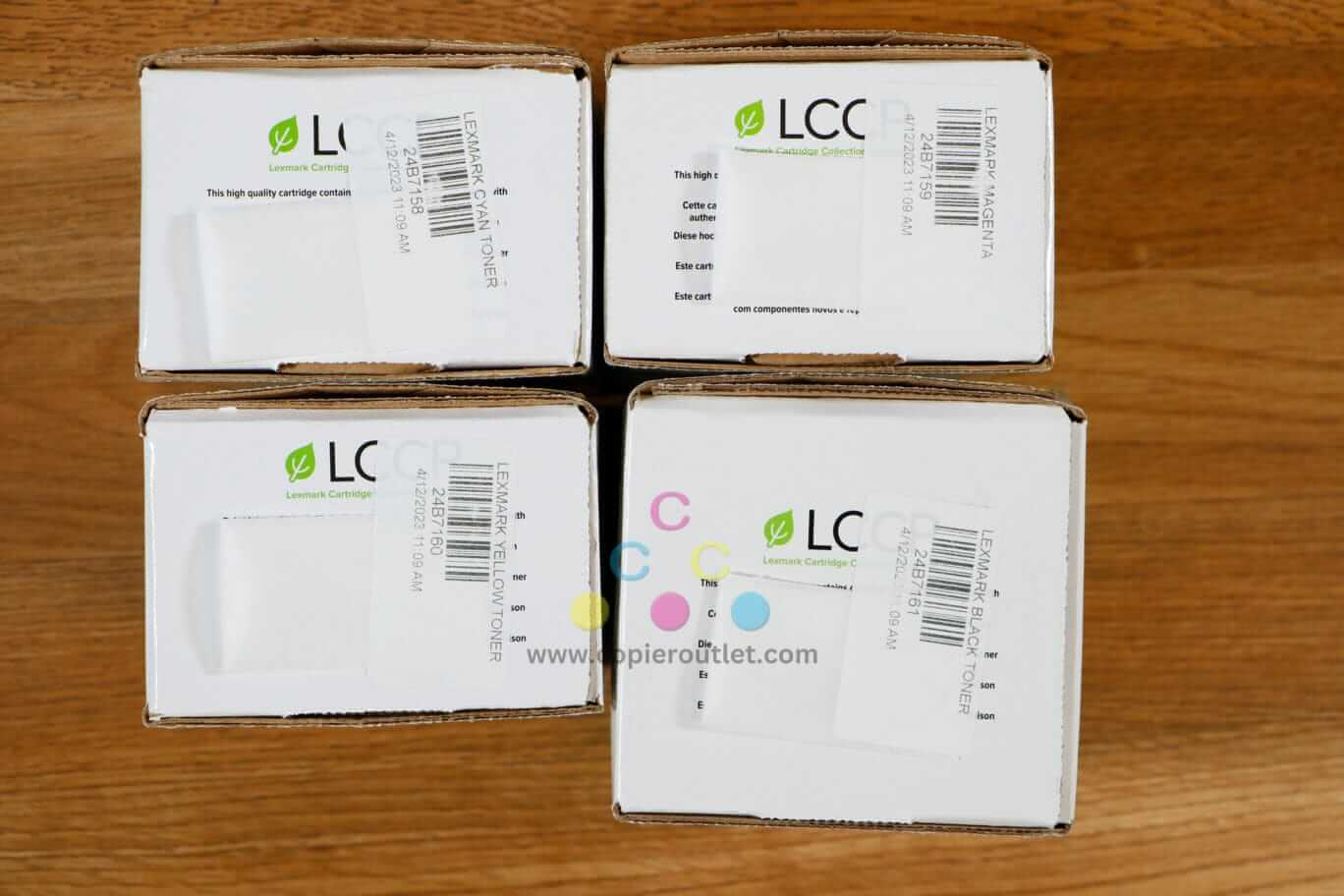 Genuine Lexmark 24B7158,59, 60,61 CMYK Toner Cartridge Set XC4240 Same Day Ship!