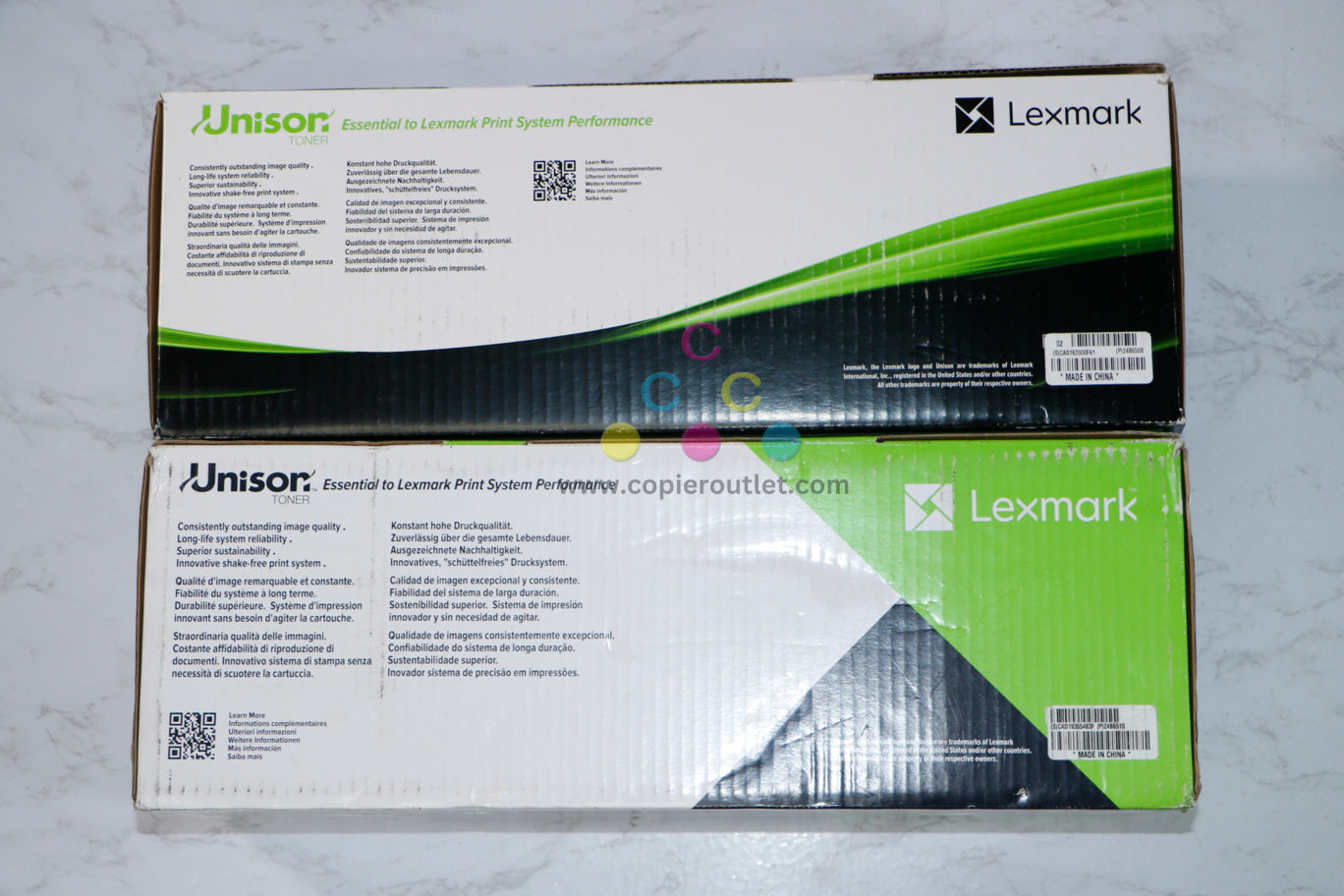 Lexmark XC6152, XC8155 24B6508(open), 24B6510 Cyan and Yellow Toner Cartridges