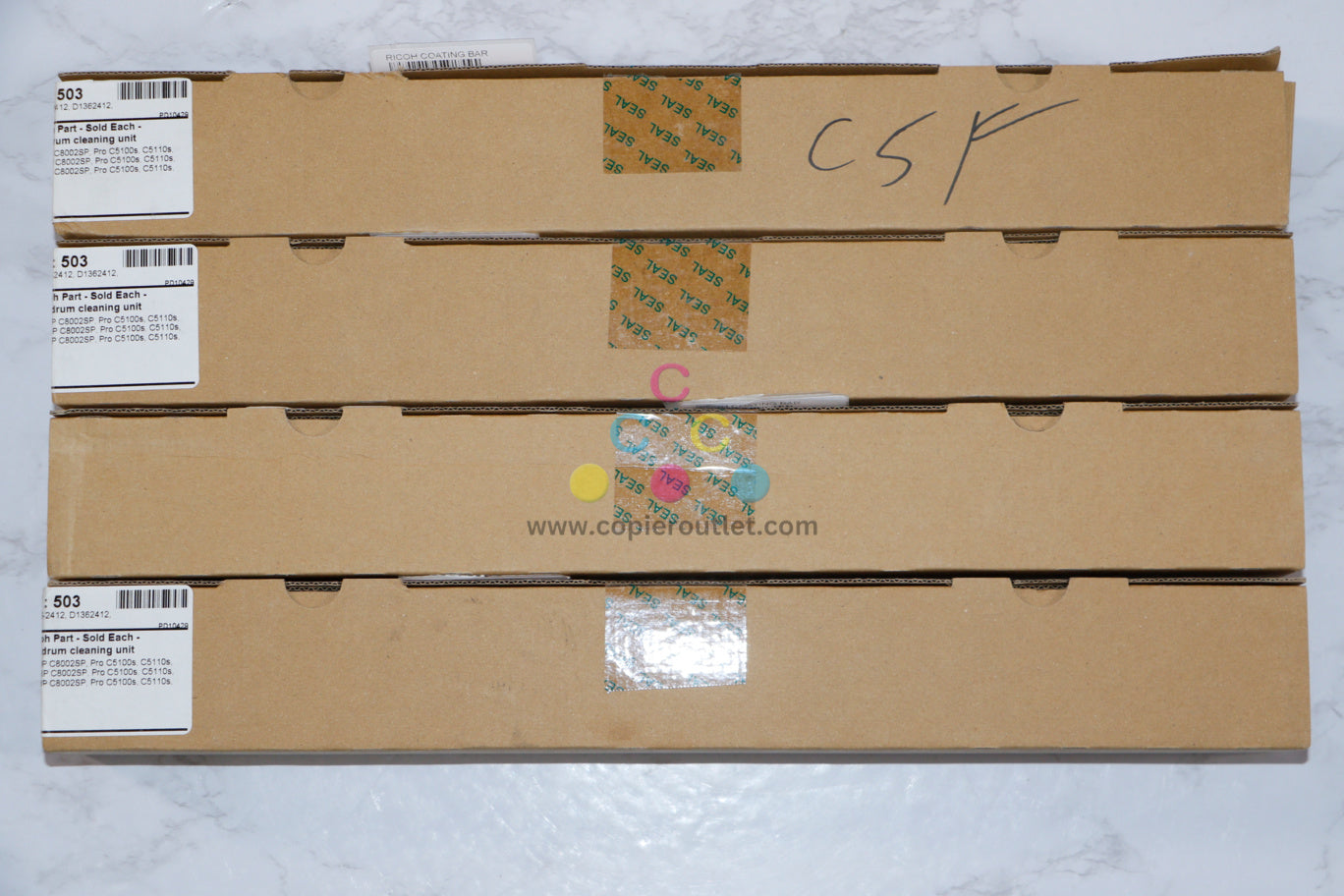 4 OEM Ricoh C6502SP, C8002SP, C5100s, C5110s Coating Bars D136-2411 (D1362411)