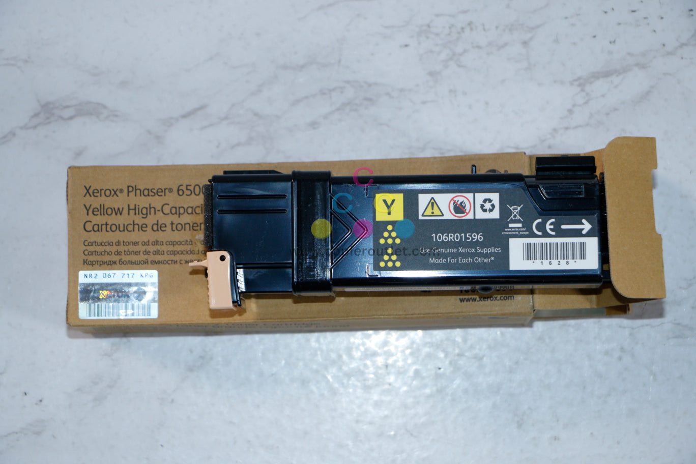 Open OEM Xerox Phaser 6500, WorkCentre 6505 Yellow High-Capacity Toner 106R01596