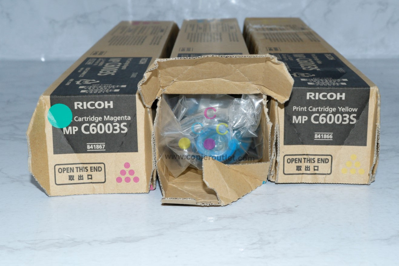 Genuine Ricoh MP C6003S,C4503,C5503 CMY Color Toners 841866, 841867, 841868