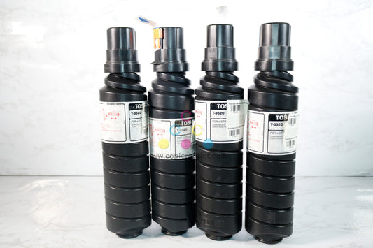 4 New OEM Toshiba  e-Studio 350, 352, 450,452,  T-3520 Black Toner Bottles (T3520)