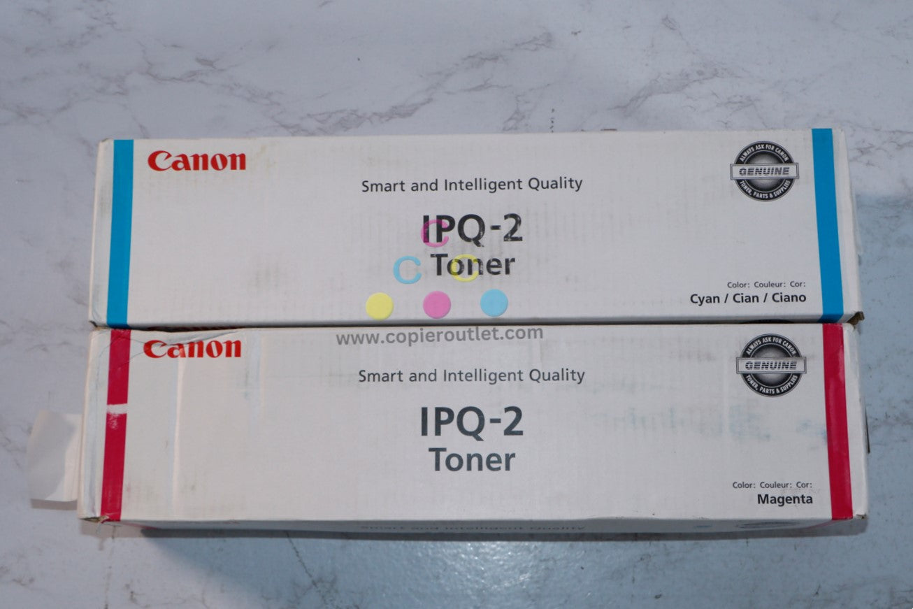 2 New OEM Canon imagePRESS C6000, C6010, C7000, C7010 CM Toner Cartridges IPQ-2