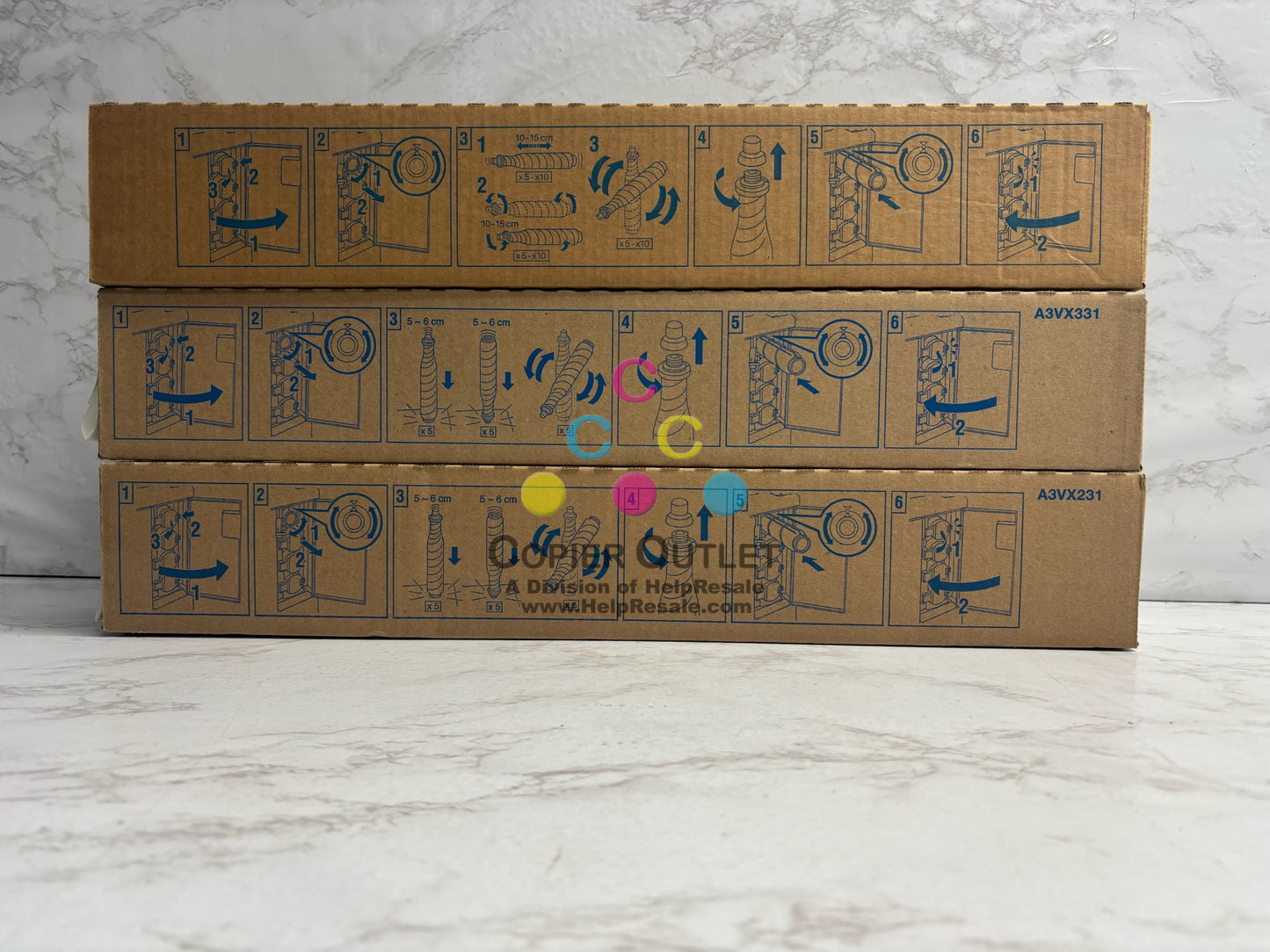 3 OEM Konica Minolta AccurioPrint C3070L, C4065 MMY Toners TN620M & TN620Y