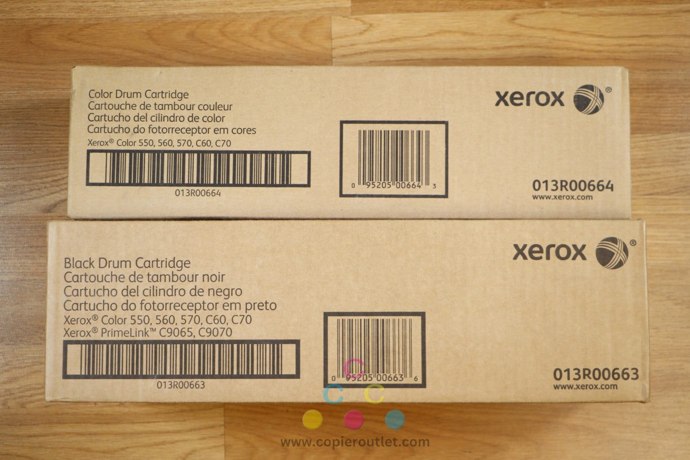 Xerox Black / Color Drum Cartridges Color 550 560 570 C60 C70 013R00663, 664!