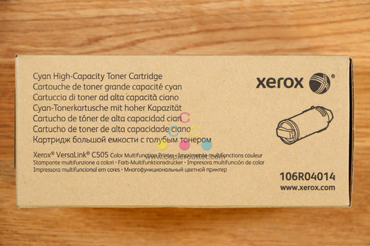 Genuine Xerox Cyan High Capacity Toner Cartridge VersaLink C505/ 106R04014