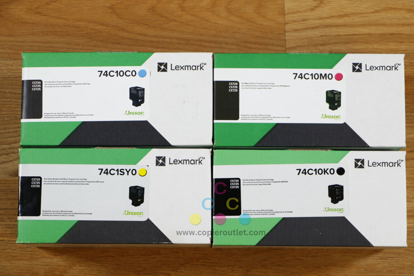 Genuine Lexmark CMYK Return Program Toner Cartridge CS720 CS725 CX725 Same Day!!