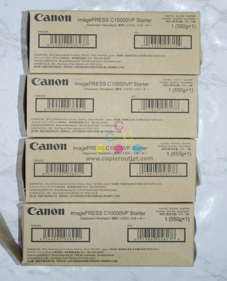 4 OEM Canon iPRESS C1000VP, C8000VP CYYY Starter 8537B001[AA], 8535B001[AA]