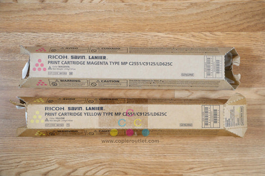 Cosmetic Ricoh 841502/841501 MY Toner Cartridge MP C2551/C9125/LD625C Same Day!!