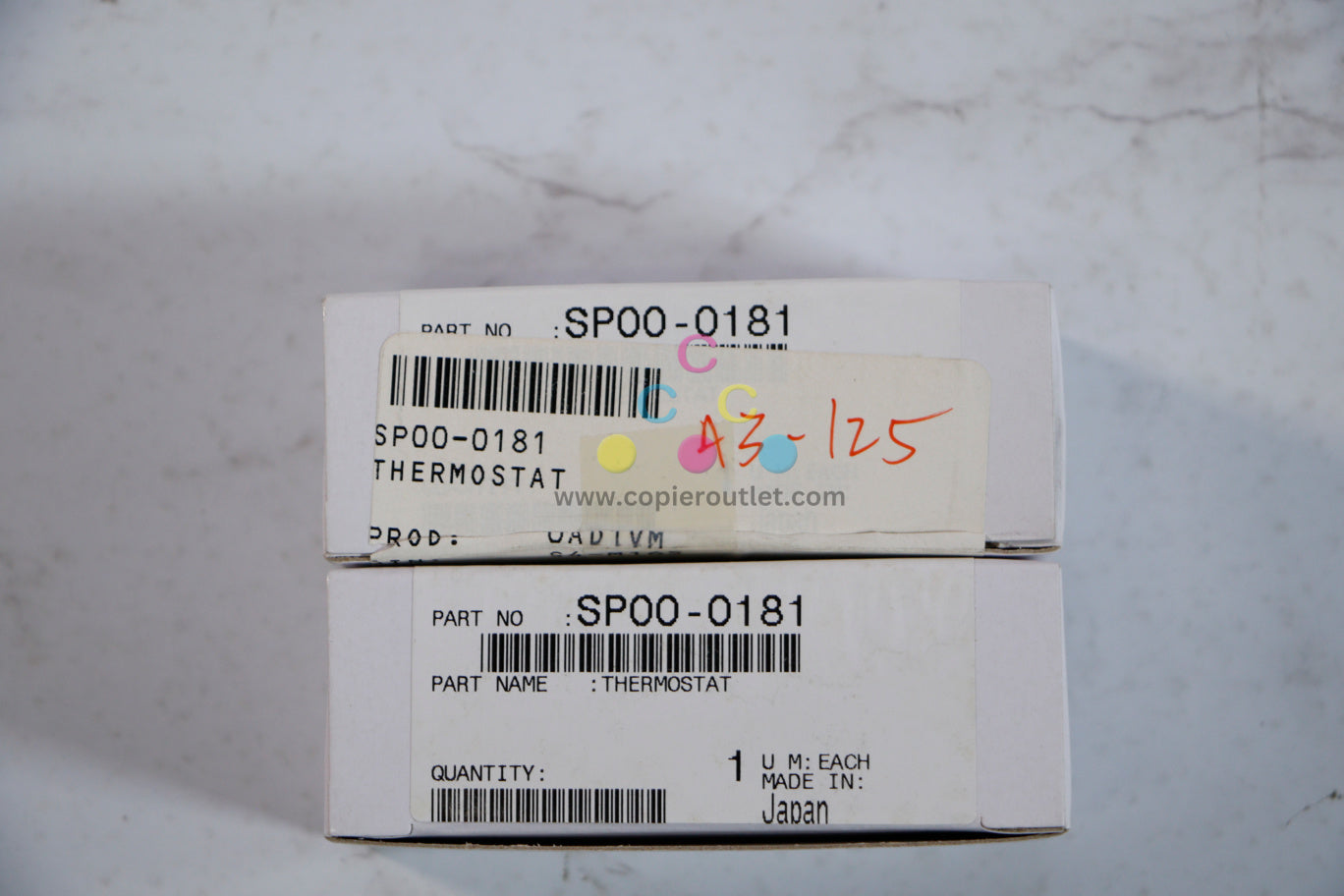 Lot Of 2 OEM Konica Minolta BH Pro C6000,Pro C6500,ProC5501 Thermostat SP00-0181