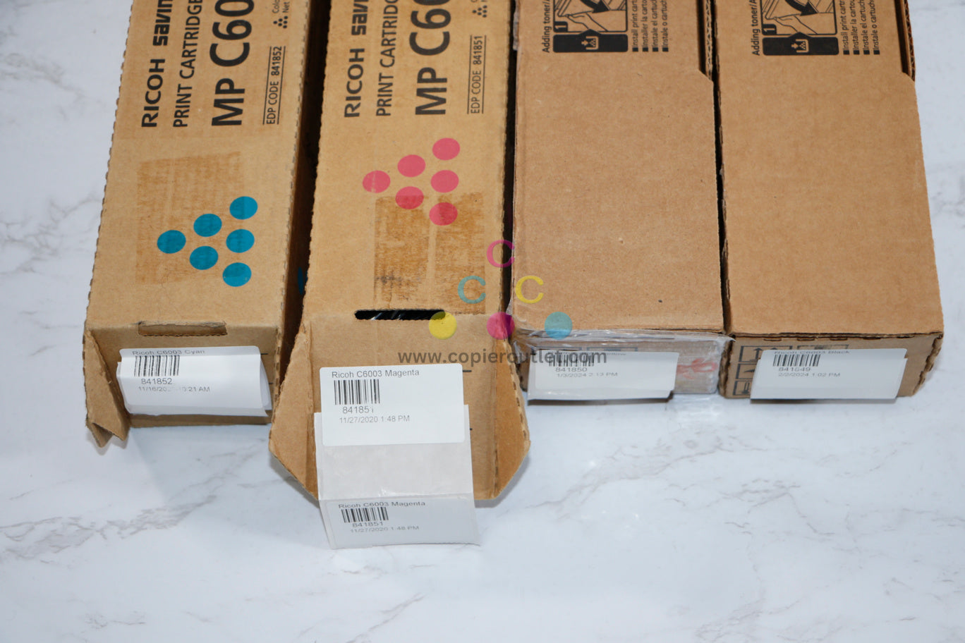 Cosmetic OEM Ricoh MPC6003, C4503, C5503, C6004 CMYK Toner Set 841849,50,51,52