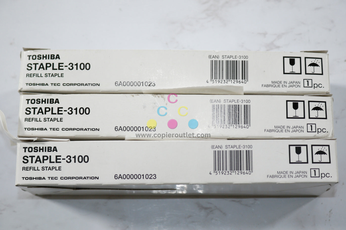 3 New OEM Toshiba 2040C, MJ1104, MJ1106 STAPLE-3100 Refill Staples 6A000001023