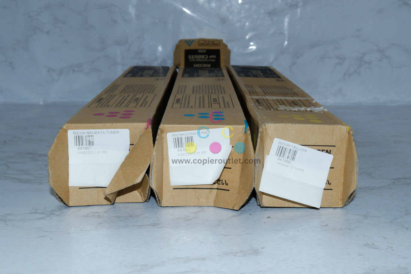 Genuine Ricoh MP C6003S,C4503,C5503 CMY Color Toners 841866, 841867, 841868