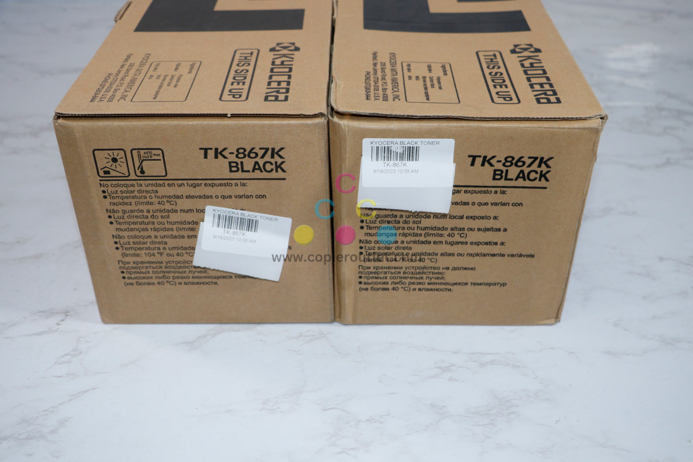 2 New OEM Kyocera TASKalfa 250ci, 300ci Black Toner Kits TK-867K Same Day Ship