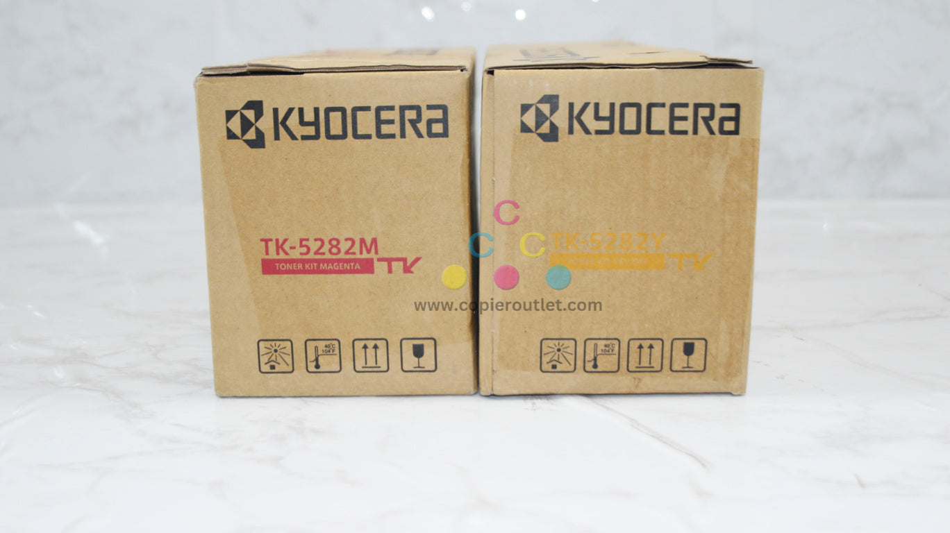 2 OEM Kyocera ECOSYS M6235cidn, M665cidn, P6235cdn Toners TK-5282M, TK-5282Y