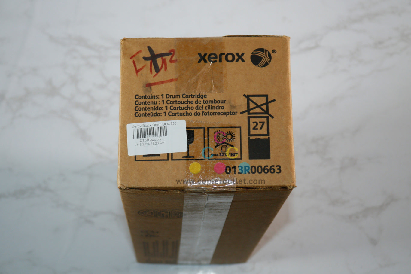 New OEM Xerox Color 550, 560, 570, C60, C70 Black Drum Cartridge, 013R00663 (13R663)