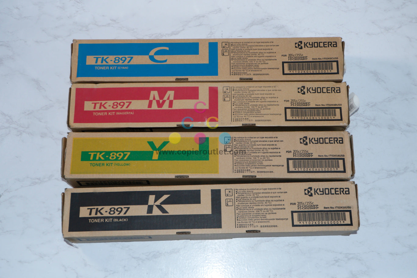 OEM Kyocera FS-C8520MFP,FS-C8525MFP,TASKalfa205c,255c TK-897 CMYK Toner Kit