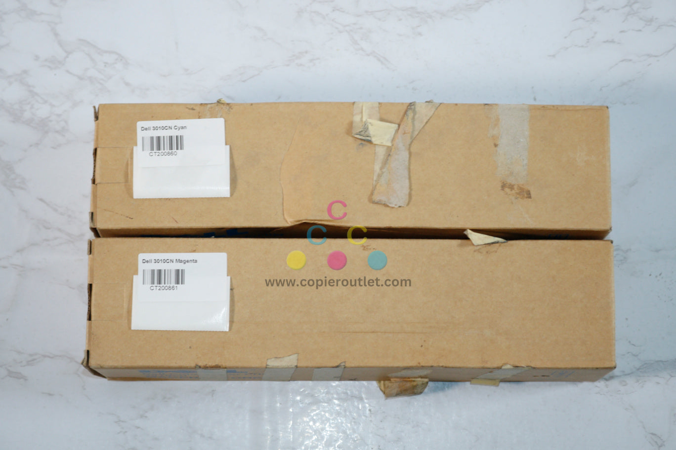 2 Cosmetic OEM Dell LaserPrinter 3010cn CM Toners CT200860,CT200861 (TH204,XH005)