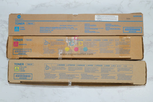 3 Genuine Konica AccurioPress C2060,C2070,C3070,C3080,C4070 TN619CMY Toners