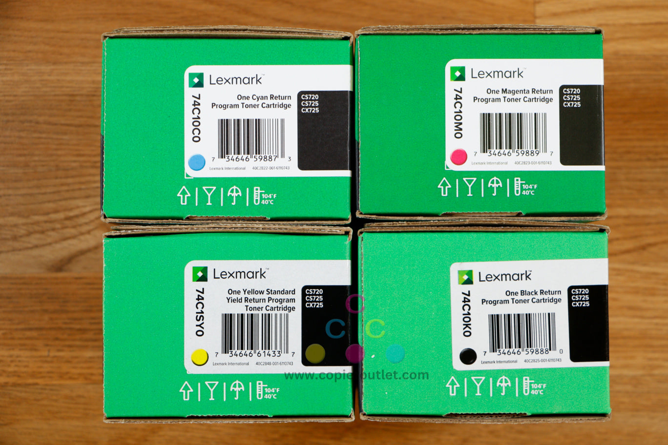 Genuine Lexmark CMYK Return Program Toner Cartridge CS720 CS725 CX725 Same Day!!