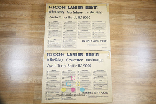 Lot of 2 Ricoh IM 9000 Waste Toner Bottles Ricoh IM 7000 IM 8000 IM 9000 418911!