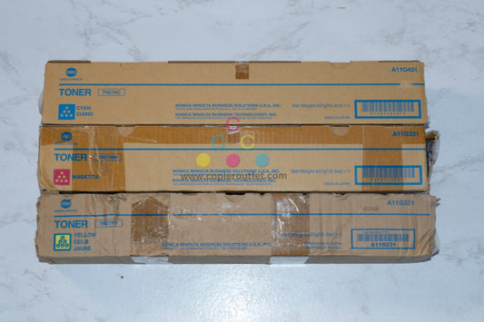 3 Cosmetic OEM Konica Minolta BH C220,C280 CMY Toners TN216C, TN216M, TN216Y