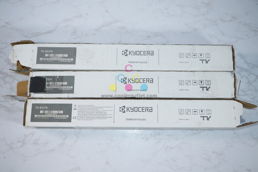 3 New Open Box OEM Kyocera TASKalfa/CopyStar 3252ci,3253ci Black Toners TK-8337K
