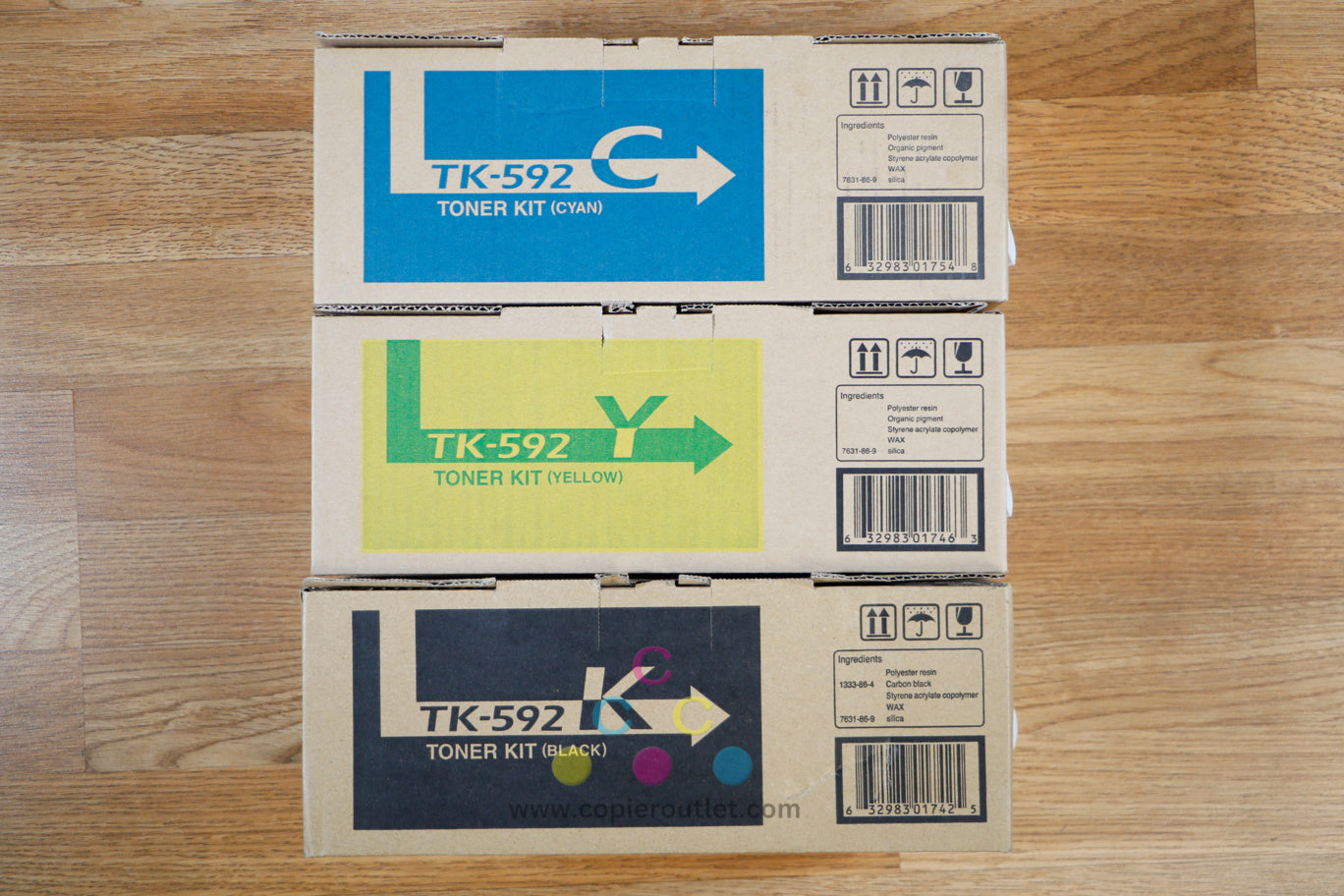 Genuine Kyocera TK-592 CYK Toner Kits ECOSYS M6026cidn/FS-C2526MFP/FS-C5250DN!!!