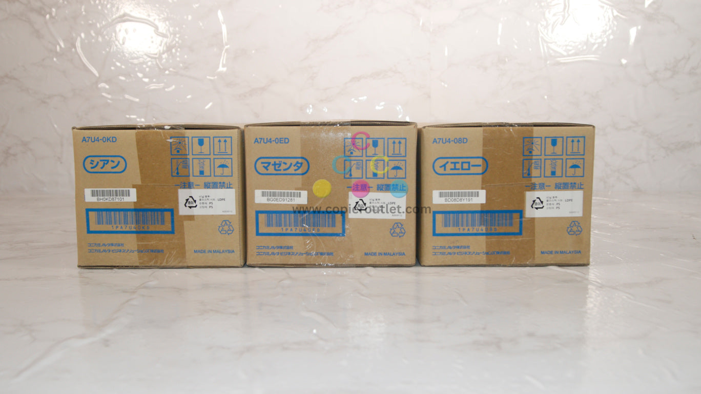 3 OEM Konica BH308,368,C308,C368 DV313 CMY Developer Unit A7U4-0KD,0ED,08D