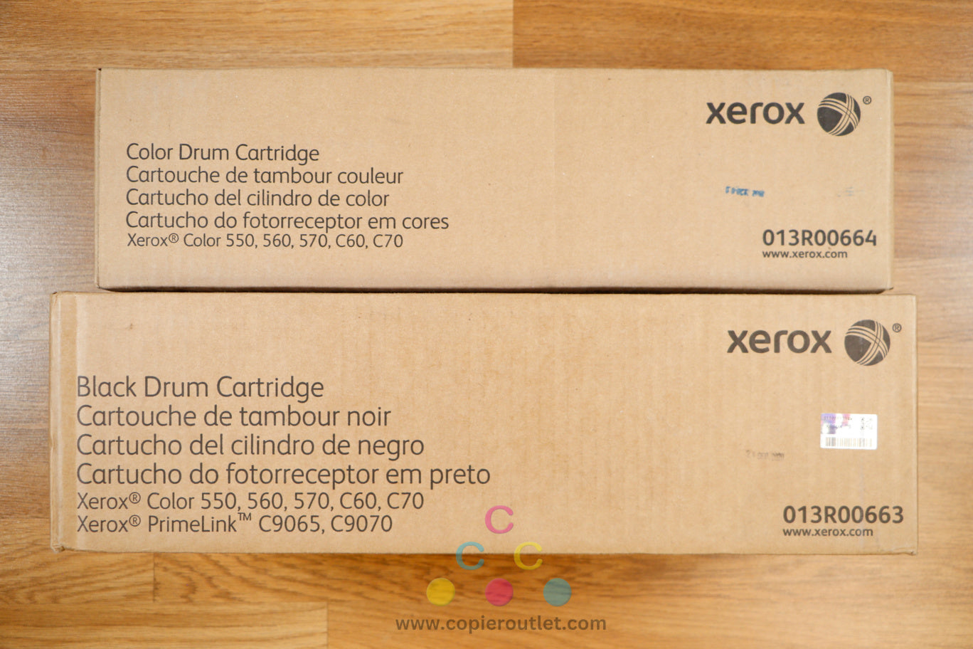 Xerox Black / Color Drum Cartridges Color 550 560 570 C60 C70 013R00663, 664!