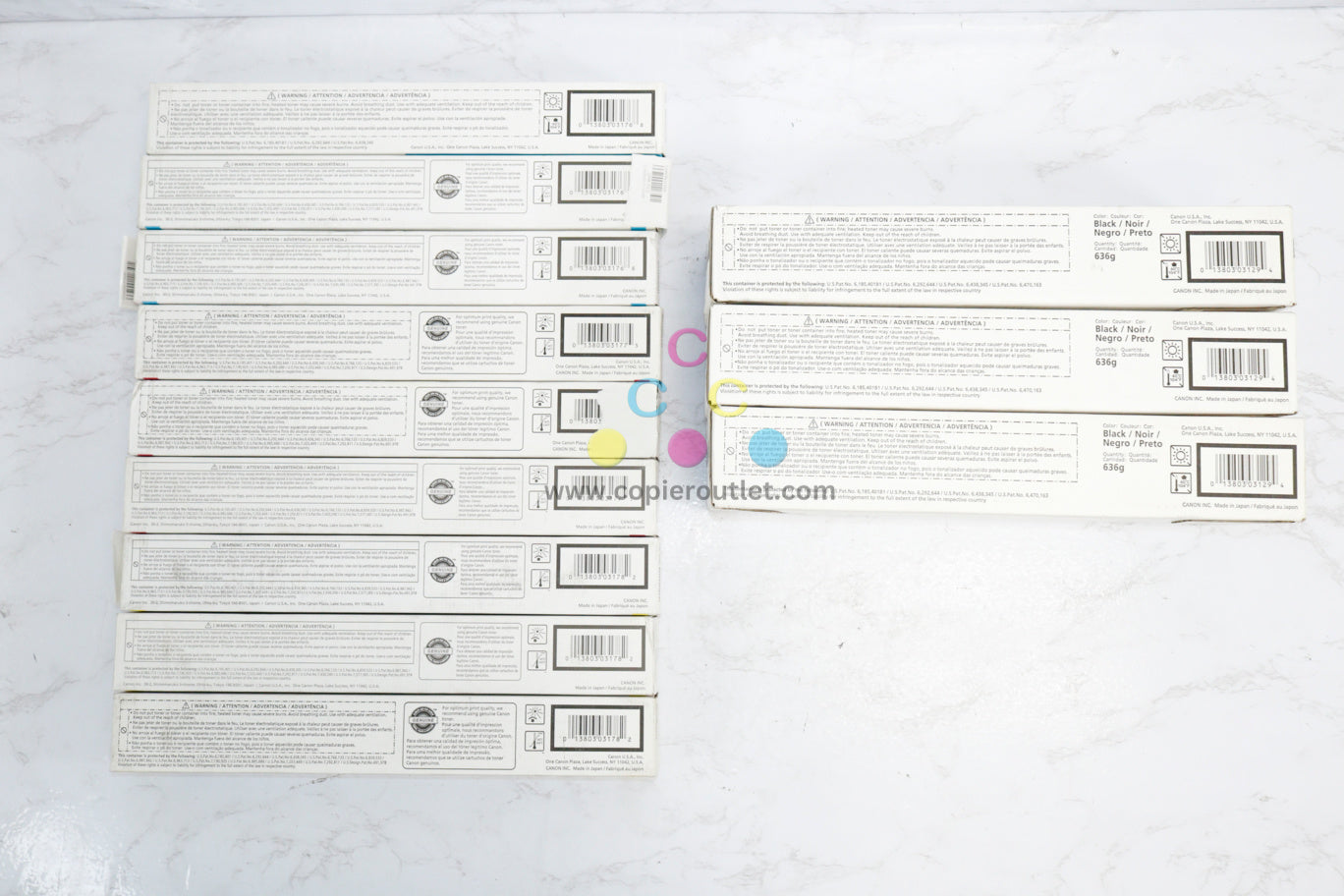 12 New OEM Canon iR C2570,C3100,C3170,C3180 GPR-13 CMYK Toners Same Day Ship!