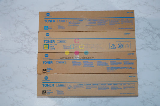 4 New OEM Konica Minolta bizhub PRESS C1085,C1100 TN622 CYKK Toner Cartridges