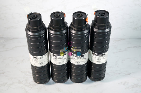 4 New OEM Toshiba eSTUDIO 550 / 650 / 810 Black Toner Bottles T-6510 (T6510)