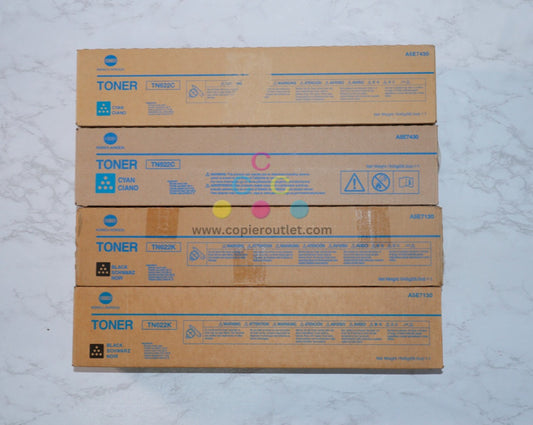 4 OEM Konica Minolta bizhub PRESS C1085,C1100 C,C,K,K Toners TN622