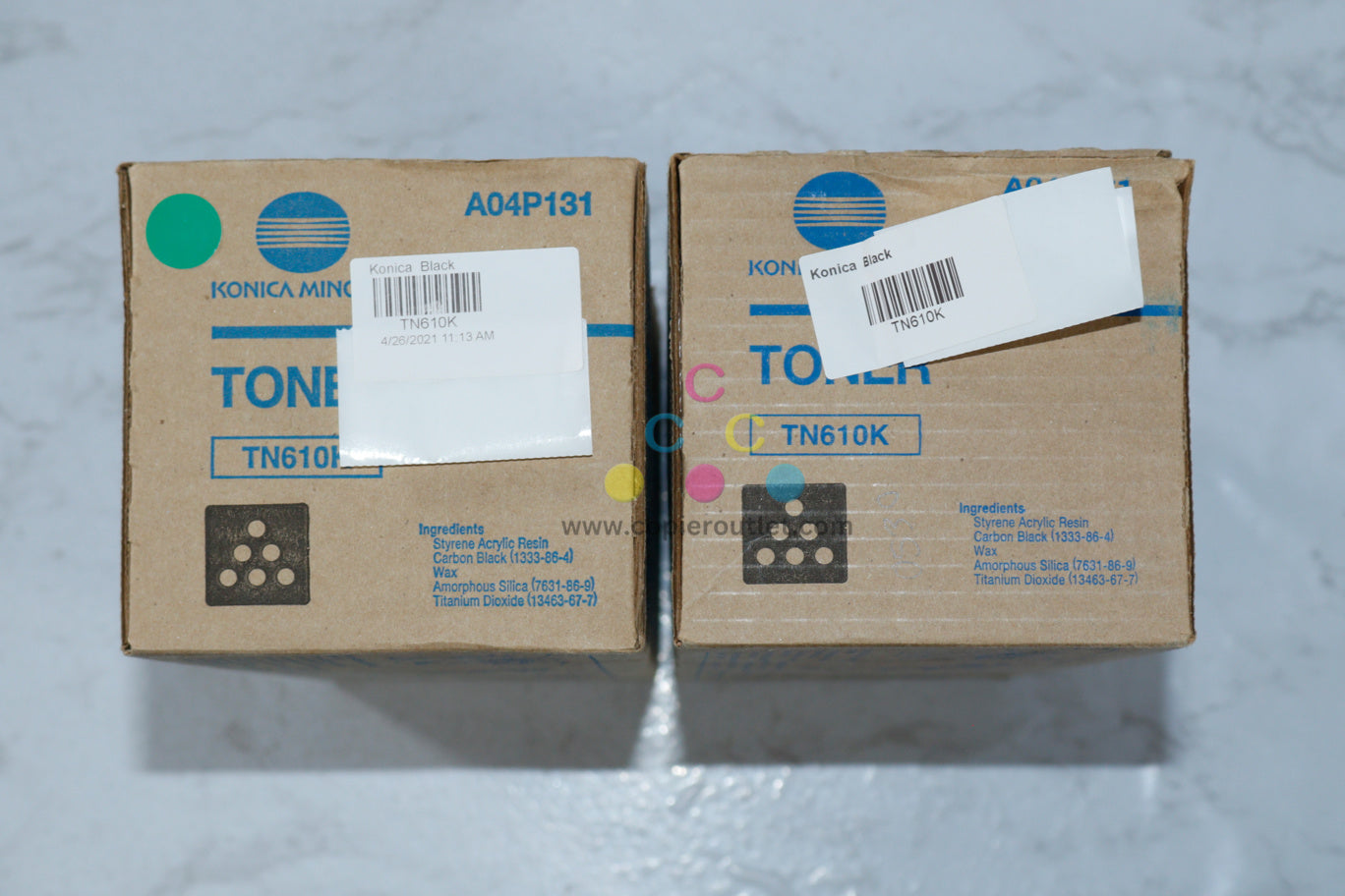 2 New OEM Konica Minolta BH Pro C5500, C6500P Black Toners TN610K (A04P131)