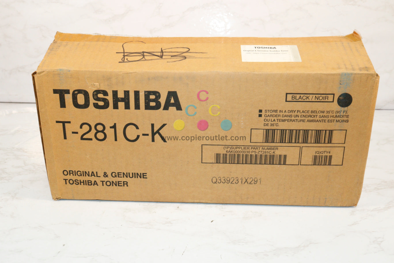 4 OEM Toshiba eStudio 281C, 351C, 451C T-281C-K Black Toner Same Day Shipping!!