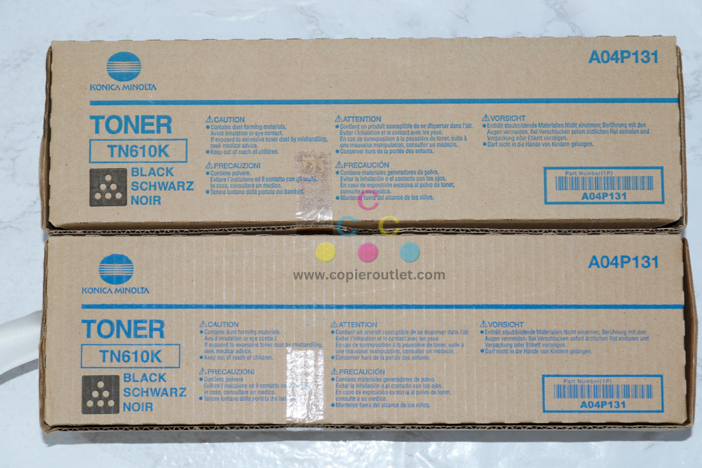 2 New OEM Konica Minolta BH Pro C5500, C6500P Black Toners TN610K (A04P131)