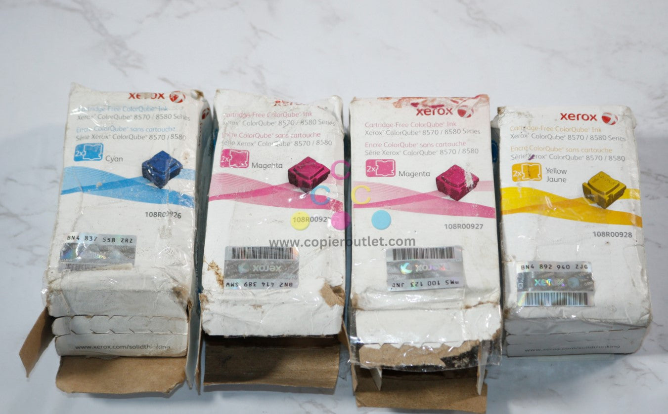 Open OEM Xerox ColorQube 8570,8580 CMY Cube Inks 108R00926,27,28(7 Cubes In Total)