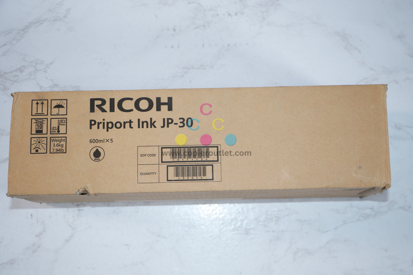 New OEM Ricoh DD3334,DX3340,DX3343 Black Ink JP-30 / 817113 (Box of 5 Inks)