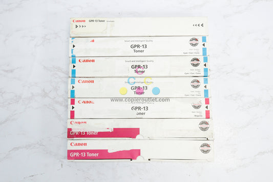 7 Cosmetic OEM Canon iR C2570,C3100,C3170,C3180 GPR-13 Cyan & Magenta Toners