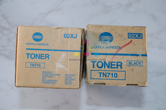 2 Cosmetic OEM Konica Minolta BH 600,601,750,751 TN710/02XJ Black Toners