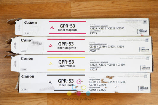 Open Genuine Canon GPR-53 MMYK Toner Cartridges iR ADVA C3325 C3330 C3525 C3530!