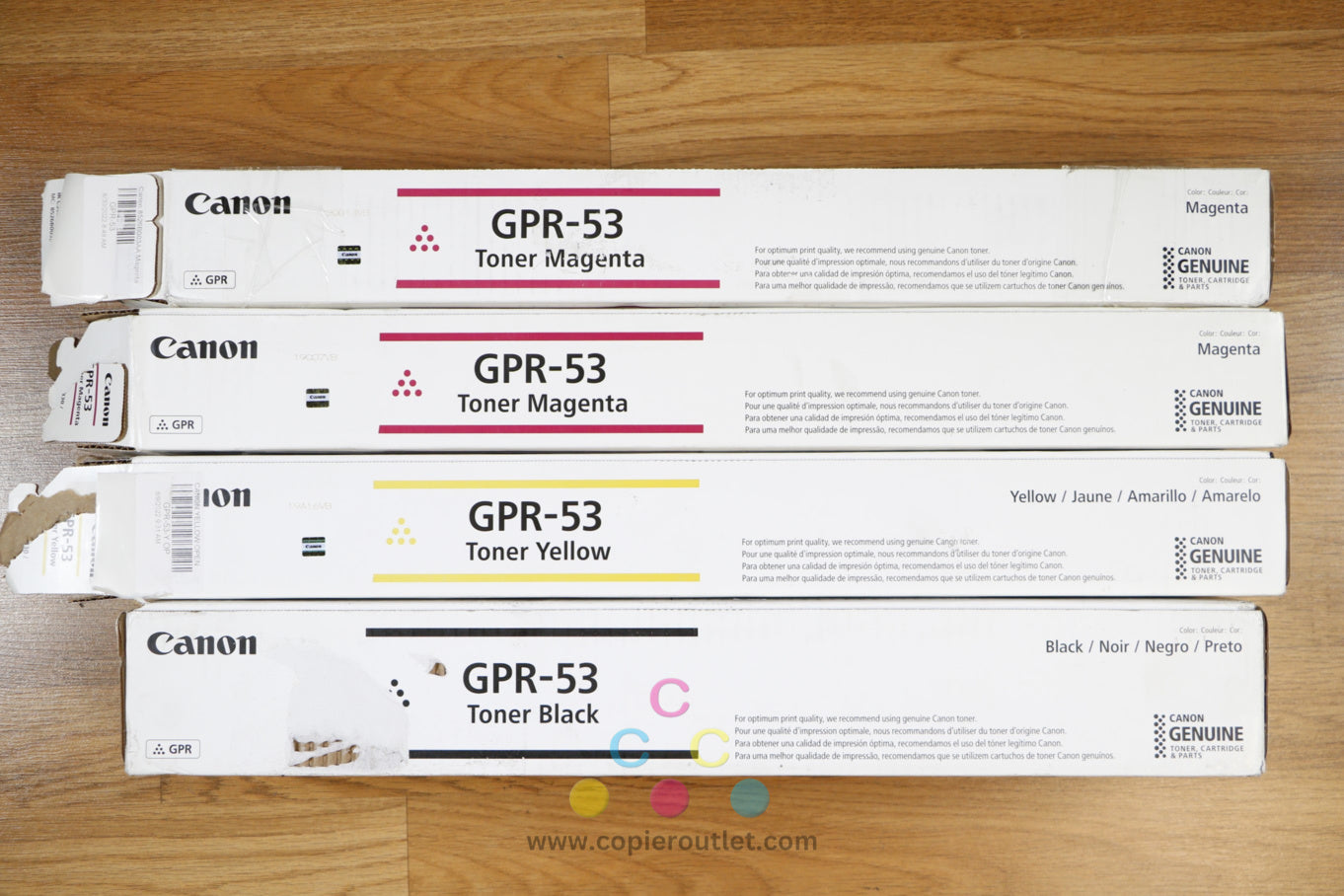 Open Genuine Canon GPR-53 MMYK Toner Cartridges iR ADVA C3325 C3330 C3525 C3530!